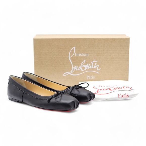 Christian Louboutin Mamadrague Ballet Flats - Leather - Black 35.5 5US $745 - Picture 1 of 7